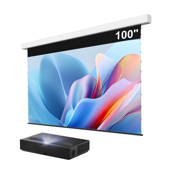 Formovie Black Series Slimline Motorized Tension Drop Down ALR Projector Screen
