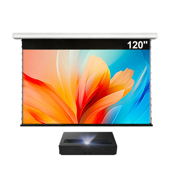 Formovie Black Series Slimline Motorized Tension Drop Down ALR Projector Screen
